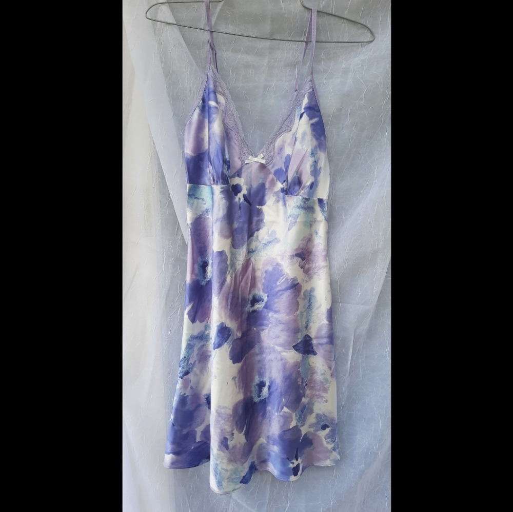 Lavender Satin Nightgown